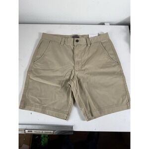 St. John's Bay Performance Comfort Stretch British Khaki Flat Front Shorts 36